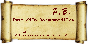 Pattyán Bonaventúra névjegykártya